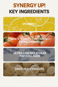 Tabletas de Colágeno de Pescado con Vitamina C y Glutatión Liposomal Natural, con Tomate Blanco, para Adultos, No apto para Recién Nacidos - Product Image 5