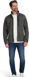 Softshell <b>Jacket</b> <b>Men's</b> LUCIVA Obsidian for High-Performance Coated Canvas Hybrid Sweater-Fleece Stand Front Slim Fit Winter - Product Image 3