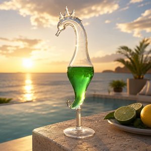 Verres à cocktail modernes en borosilicate transparent de 330 ml, faits à la main, écologiques, multifonctionnels, faciles à nettoyer, sans plomb, coupe Martini - Product Image 5