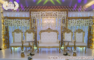 Pakistani Wedding Decor Shagun Ceremony Furniture Set Muslim Bangle Ceremony <b>Sofa</b> Set for Stage Walima Ceremony Stage <b>Sofa</b> Set - Product Image 6