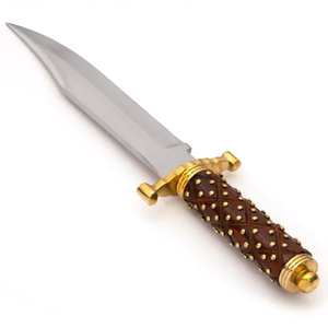 มีดโบวี่คุณภาพพรีเมียม LEGACY BLADES ทำมือ ใบมีดทรงดรอปพอยต์ สำหรับตั้งแคมป์ ล่าสัตว์ ด้ามไม้ เหล็กกล้าคาร์บอน สีทอง OEM - Product Image 3