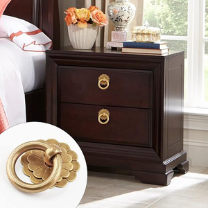 Metal Ring Pull Handles, Cabinet Ring Knobs, Circle Drawer Pulls for Cabinet Drawer Cupboard <b>Wardrobe</b> - Product Image 5
