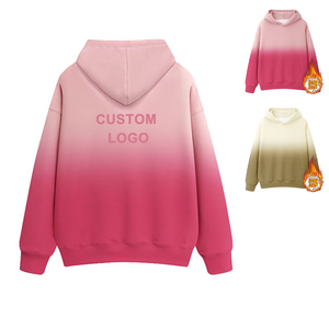 Sweat-shirt à capuche pour femme avec logo personnalisé, poche avant, manches longues en tricot, coupe ample, vêtements d'hiver - Product Image 5