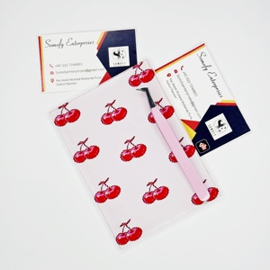 Porte-palettes porte-extension de cils avec logo personnalisé, design cerise, derniers verres durables pour cils et outils - Product Image 3