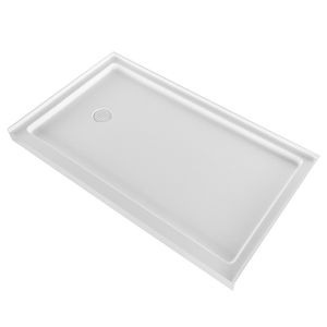 Piatto Doccia Rettangolare in Acrilico PVC Bianco 152x91 cm con Soglia Singola e Funzione Antiscivolo per Uso Interno - Product Image 1