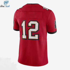 Custom Breathable Short Sleeve American Football Jersey with Custom Team Name Number Logo Printing Sublimated 100% Polyester - Product Image 6