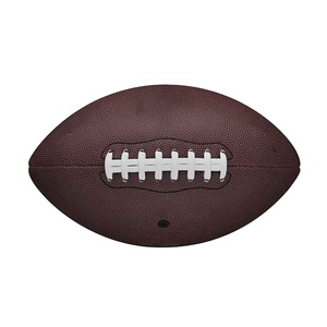 Ballon de rugby professionnel de qualité supérieure, puissant, taille officielle 9, marron, en cuir PU pour un meilleur jeu. - Product Image 5