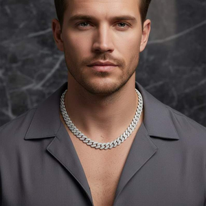 Lab Grown Diamond Cuban Link <b>Chain</b> Necklace <b>Iced</b> <b>Out</b> Hip Hop Jewelry Luxury Statement Necklace Unisex Gift Fashion Accessory - Product Image 5