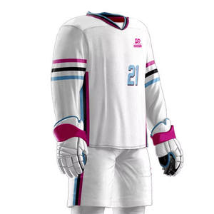 Uniforme de hockey sur glace très vendu, 100% polyester, logo personnalisé, design populaire, vêtements de sport fabriqués au Pakistan pour les équipes - Product Image 5