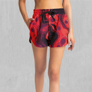 Shorts de bain sublimés à séchage rapide et taille haute pour femmes, shorts de sport et de yoga sublimés à taille haute pour femmes - Product Image 1