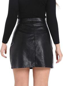 Mini-jupe en cuir pour femme, fabricant sur mesure, jupe moulante taille haute en cuir PU, vêtements de mode pour femmes, fournisseur en gros - Product Image 2