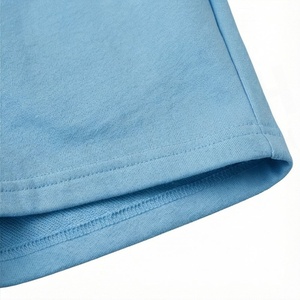 Conjunto Casual de 2 Piezas para Mujer, Color Azul Claro, Camiseta de Manga Corta y Pantalones Cortos por Encima de la Rodilla, Cuello Redondo, Estampado, Tejido de Punto, Algodón - Product Image 6