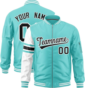 แจ็คเก็ตเบสบอลแบบวาร์ซิตี้สั่งทำได้ ขายส่ง แจ็คเก็ตยีนส์ผู้ชาย ผลิตจากโรงงาน สินค้ามาใหม่ แขนยาว - Product Image 2