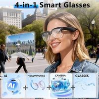 Nouvelles lunettes intelligentes IA avec caméra HD 4K 8MP, vidéo 1080P, traduction en plus de 100 langues, Wi-Fi, appels Bluetooth, musique, pour hommes et femmes