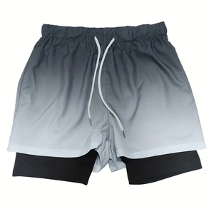 OEM Sports Quick-Dry <b>Short</b>-Sleeve Knit Top A 2-In-1 Double-Layer <b>Compression</b> T-Shirt And <b>Shorts</b> Set BY AMAZING INDUSTRIES - Product Image 4