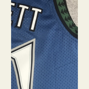 Maillot de basket-ball bleu personnalisé avec numéro 21 vert brodé au dos, débardeur unisexe pour adulte, sans manches, anti-humidité - Product Image 4