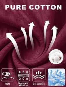 <b>Men's</b> Burgundy Short Sleeve O-Neck T-Shirt Regular Fit 100% Cotton Eco-Friendly Front Logo Casual Knitted Solid Color - Product Image 5