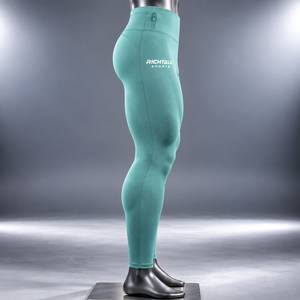 Leggings de compression longs pour hommes, couleur unie, fermeture éclair, en Spandex et Nylon, pour le sport - Product Image 3
