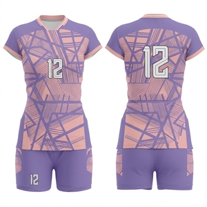 Conjunto de Uniforme de Voleibol Personalizado, Transpirable, de Secado Rápido, con Malla, Impresión por Sublimación, 100% Poliéster, Unisex, al por Mayor - Product Image 1