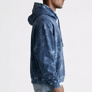 Wholesale Men's <b>Tie</b>-<b>Dye</b> Hooded <b>Sweatshirt</b> Oversized Cotton Fleece Casual Autumn Wear Regular Sleeve Pocket Design Knitted Style - Product Image 3