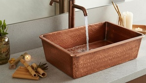 copper <b>basin</b> fine finishing copper sink smooth polished copper <b>basin</b> glossy shine copper sink elegant polish copper <b>basin</b> - Product Image 6