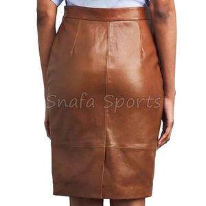Jupe en cuir abordable pour femme, en coton, décontractée, tendance, tenue d'hiver, longue, élégante, pour l'extérieur, de haute qualité, vente en gros, best-seller - Product Image 2