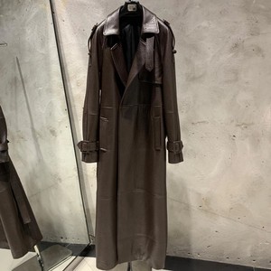 Vestes en cuir véritable haut de gamme décontractées pour femmes, manteaux longs en peau de mouton sur mesure, manteaux longs élégants en cuir de vache, vente en gros - Product Image 5