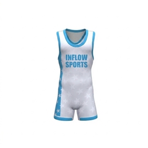 ชุดกีฬามวยปล้ำแบบซับลิเมชั่นพิมพ์ลาย Inflow Sports ระบายเหงื่อได้ดี กระชับรูปร่าง สำหรับผู้ใหญ่ชาย - Product Image 2