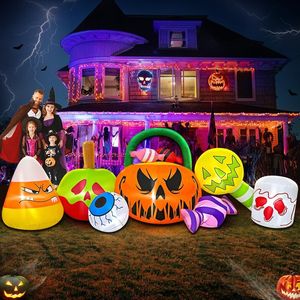 10 FT decorazioni da cortile all'aperto di Halloween fantasma di zucca Combo con arco gonfiabile a LED festivo decorazioni da giardino di Halloween - Product Image 2