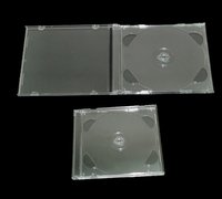 Boîtier double pour CD de 10,4 mm avec plateau transparent ou noir