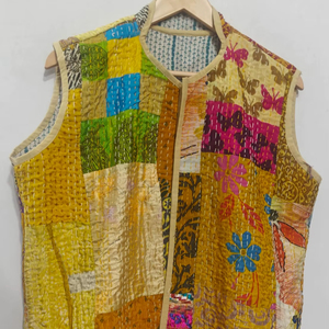 Indian Fashion Boheman Best <b>Jacket</b> Ladies V-Neck Design <b>Kantha</b> Long Boho Long Women Embroidery <b>Jacket</b> New Arrival Fashionable - Product Image 1