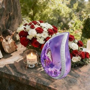 Sophisticated Aluminum Tear Drop Cremation Memorial <b>Keepsake</b> Urn <b>Ash</b> Holder Featuring Durable Premium Craftsmanship - Product Image 6