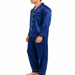 <b>Men</b> Satin <b>Pajama</b> <b>Set</b> Luxury Sleepwear Loungewear Silky Comfort Premium Quality Relaxed Fit Elegant Style All Night Comfort - Product Image 3