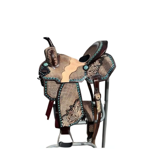 Selle de Cheval Western Premium pour Barrel Racing en Cuir Véritable Façonnée à la Main, Selle de Conduite Confortable pour Spectacles et Trails, Équipement Équestre 2026 - Product Image 2