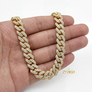 Collier chaîne cubaine Moissanite pour Hommes et Femmes, en Argent Sterling 925, entièrement pavé, Bijou de luxe tendance pour fiançailles, mariage et déclaration, style Hip-Hop - Product Image 2