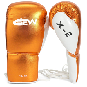 Customizable Unisex Sport <b>Gloves</b> Branded Boxing Heavy Duty Leather Laced Boxing <b>Gloves</b> with Moisture Wicking for Training - Product Image 5