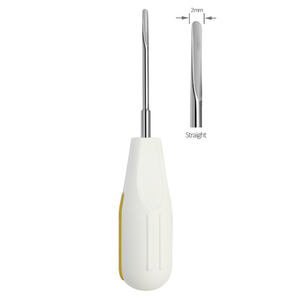 Luxating Elevator Straight 2mm <b>Silicone</b> Handle Dental Extraction Instrument Stainless Steel Root Elevator Atraumatic <b>Tool</b> - Product Image 1