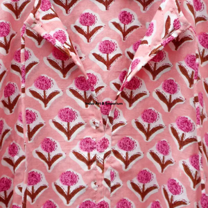 Beautiful floral Cotton Block Printed dress Dress For Casual wear Hand Block Printed Dress - Product Image 4