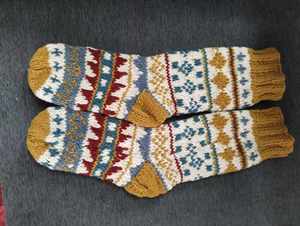 Multi colors yarn hand knitted Woolen <b>Winter</b> <b>Socks</b> - Product Image 4