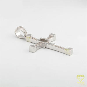 Collier religieux avec pendentif en diamant de laboratoire, collier de luxe Hip Hop Bling, bijoux urbains - Product Image 5