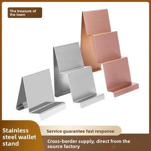Luxury <b>Mirror</b> Stainless Steel Handbag Display Stand L-Shaped <b>Tabletop</b> Purse Holder Rack for fashion shop store - Product Image 2