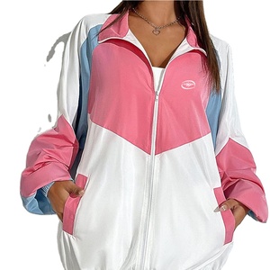 Cortavientos de ajuste suave con logotipo personalizado de estilo lujoso para mujer, cortavientos ajustado informal de secado rápido para mujer - Product Image 1