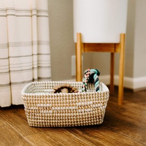 Panier en jonc de mer tressé à la main, simple et artisanal, panier de rangement fait main, vente en gros, écologique, fabriqué au Vietnam - Product Image 3