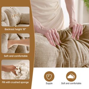 Divano Modulare a L in Tessuto Chenille Premium, Design Trapuntato e Plissettato, Ergonomico, Facile da Installare, con Pouf per Soggiorno - Product Image 5