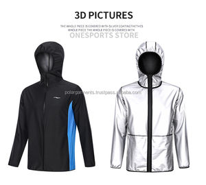 Costume de Sauna grande taille avec capuche, perte de poids, homme, vêtements de Fitness, vente en gros, pantalon de survêtement, argenté, unisexe - Product Image 5