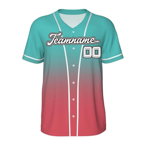 OEM Custom Baseball Jersey Printed Logo Silk Screen Printed <b>Strip</b> Design Breathable Quick Dry Two Color Tone Unisex 100% Organic - Product Image 2
