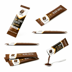 กาแฟดำสำเร็จรูป 2 in 1 รสหวานน้อย แบบซอง สำหรับใช้ที่บ้านและที่ทำงาน - Product Image 4