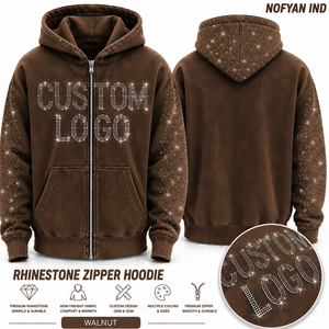 Sweat à capuche zippé coupe droite streetwear, coton épais 100%, logo personnalisé, poche design, écologique, OEM, marque privée, unisexe - Product Image 1