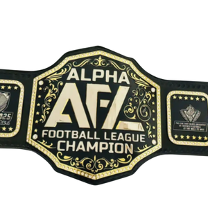 เข็มขัดแชมป์อัลฟ่าฟุตบอลลีก (AFL) - เข็มขัดกีฬาแบบปรับแต่งได้พร้อมรายละเอียดสีทอง - ถ้วยรางวัลสะสมระดับพรีเมียม - Product Image 2