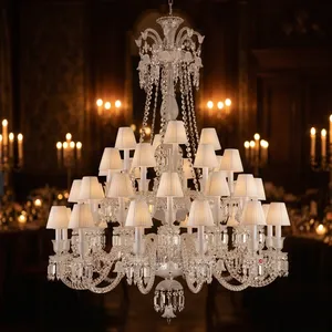 Crystal Chandelier <b>Ceiling</b> Mount Traditional Style Indoor Home Decor <b>Lighting</b> Fixture for Living Room - Product Image 2